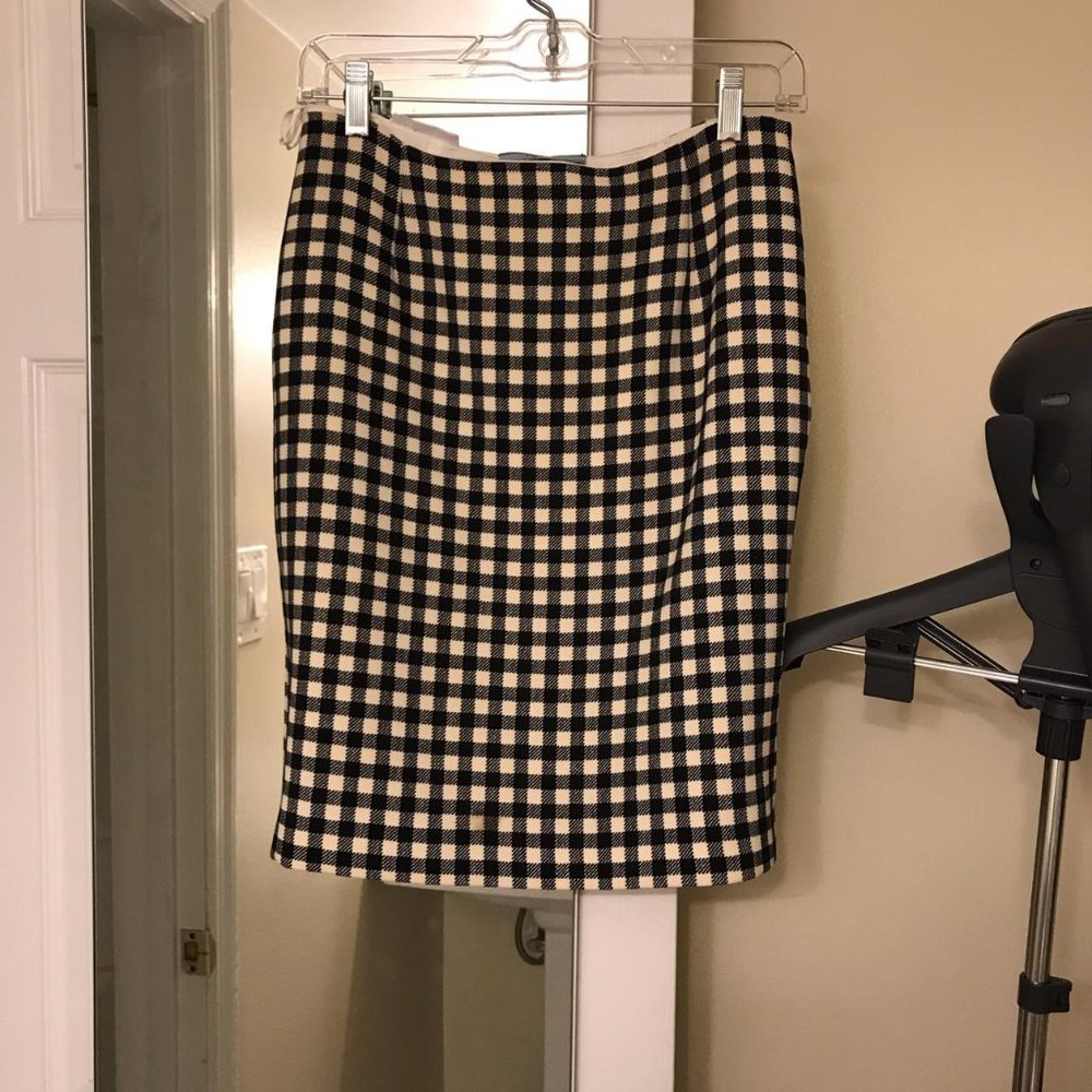 Prada Gingham Mini Skirt, Size IT 40